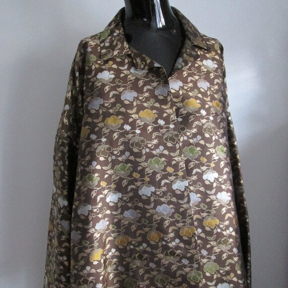 eskandar silk brocade floral jacket - Picture 1 of 11